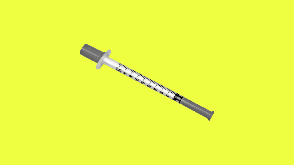 A syringe.