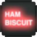 Ham biscuit on.