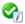 A tiny icon of a green checkmark with an even smaller square with an italicized lowercase letter i placed over it. The icon is blurry, as if it started out as a non-compressed image and then was overly-compressed by saving it as the wrong file format.